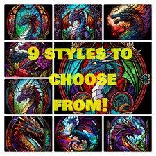 Stained Glass Look Dragon Mouse Pads (9 styles) picture