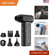 130,000 RPM Cordless Air Duster - Rechargeable Mini Blower with LED Light picture