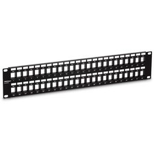 48-Port Blank Keystone 2U HD Patch Panel TC-KP48 2U 19” Metal Rackmount Housi... picture