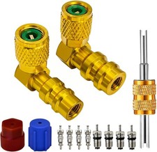 R12 to R134A AC Retrofit Fitting Adapter Kit, Brass R12 R22 to R134A High/Low Fi picture