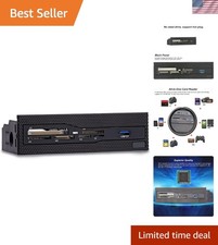 5.25 Internal Card Reader Media Multi-Function Dashboard PC Front Panel USB 3... picture