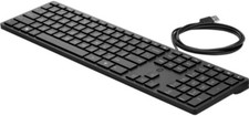 HP Desktop 320K Slim Wired QWERTY Keyboard- L96909-001 (Black) picture