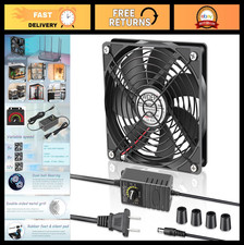 120mm AC to DC 12V Computer Fan, Variable Speed for PS, Router, Xbox, Cooling picture