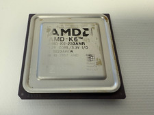 AMD AMD-K6-233ANR 233MHZ CPU PROCESSOR AMD-K6 3.2V CORE 3.3V I/O TOP WORN picture