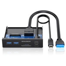 3.5 Inch Front Panel USB C Hub, SD/microSD Internal Card Reader, 20Gbps USB 3... picture