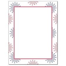 Red White Blue Stars Letterhead Laser Inkjet Printer Paper 100 Sheets picture