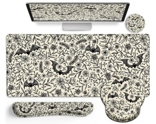 Goth Bat Ergonomic Mouse Pad Set Large Desk Mat For Desktop Gaming Gear picture