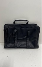 Unbranded Black Faux Leather Multi-Pocket Professional Briefcase Tote picture