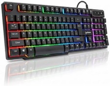 MANHATTAN RGB LED USB Gaming Keyboard, Full Size, Rainbow Backlight picture