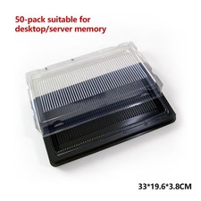 Package Tray with Cover fit 50PC Long DIMM DDR, DDR2, DDR3, DDR4 or DDR5 Desktop picture
