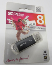 8GB Silicon Power ULTIMA II i-series USB 2.0 Flash Drive Black picture