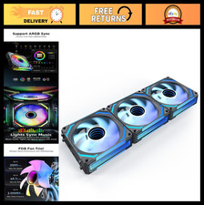 COSMIQ 120mm PC RGB Fans Computer Case Fans, 5V 3-PIN Connector Daisy Chain PWM picture