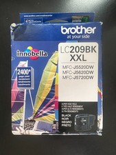 Brother LC209BK XXL Black Ink Cartridge Super High Yield Genuine  9091/OB picture
