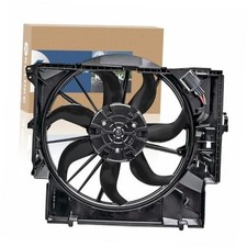 Engine Radiator Cooling Fan Assembly Compatible with BMW 335i 2007 17427545366 picture