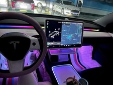 Dashboard Wireless Charging Light For Tesla Model 3  Y 64Colors RGB Neon LED picture