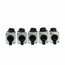 5pcs panel mount RJ45 Ethernet female socket connector CAT5e shielded waterproof picture
