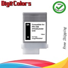 PFI-105 Black Ink Cartridge For Canon IPF IPF 6300s 6300 IPF6350 PFI105BK picture