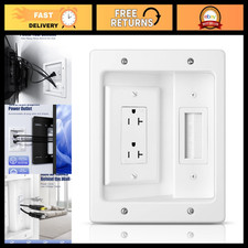 Wall Cable Concealer Kit - In-Wall Cable Management for TV & Recessed Outlets, H picture