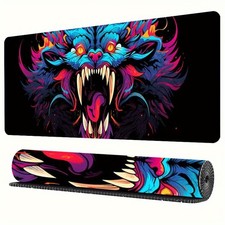 Vibrant Mechanical Monster Abstract Art Large Gaming Durable Mouse Pad - Preci picture