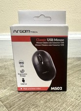 Argom Tech MS02 USB Wired Optical Mouse 800 DPI Ergonomic Scroll Wheel Black picture