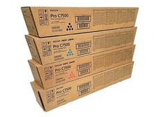 Genuine Ricoh Pro C7500 CMYK Toners Set 828647 / 828648 / 828649 / 828650 - 67K picture