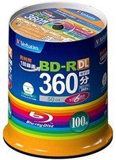 Verbatim 1Time Recording Blu-Ray Disc Bd-R 50Gb 100 Pieces White Print NEW picture
