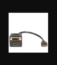 StarTech HDMISPL1DH HDMI Splitter Cable, HDMI to HDMI, DVI-D, M/F, 1 ft picture