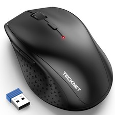 TECKNET Classic 2.4G Portable Optical Wireless Mouse with USB Nano Receiver for picture