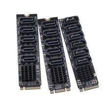 M.2 To SATA 3.0 Riser Card M2 M-KEY PCI-E Expansion Card 5/6 Port SATA3.0 6Gbps picture