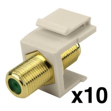 Construct Pro™ 3Ghz F-Connector Keystone Insert (10 Pack, Light Almond) picture
