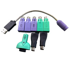 USB Female to PS/2 Male Mouse Keyboard Adapter Lot USB M to PS/2 F Cable Serial picture