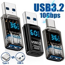 USB 3.2 USB-A to USB-C Adapter 10Gbps 60W Fast Charge Data Display Converter picture