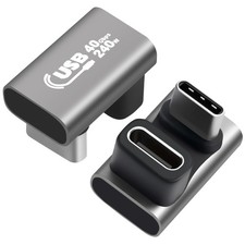 U Shape USB Adapter 2-Pack, 180 Degree Angle USB4 USB to Female Extender Conn... picture