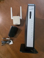 NETGEAR N450 CG3000Dv2 Cable Modem WiFi Router + Extender & Power Adapter picture