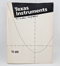 Vintage 1998 Texas Instruments TI-89 User's Manual Guidebook Instructions picture