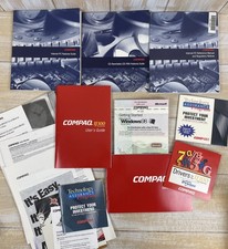 Lot of Vintage Compaq Computer & Printer Manuals, Internet Guides, Disks picture