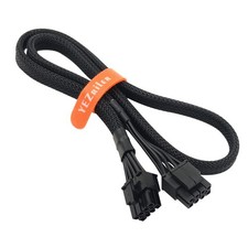 CPU Cable for EVGA PSUs, 8 Pin to 8 Pin 4+4 Male EPS-12V, Sleeved, 25-Inch picture
