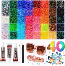 40000Pcs 40 Colors Resin Jelly Rhinestones for Bedazzling Kit 3Mm Gems | picture