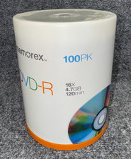 Memorex DVD-R Blank Discs 100 Pack Spindle 16x 4.7GB 120min Recordable Media NEW picture