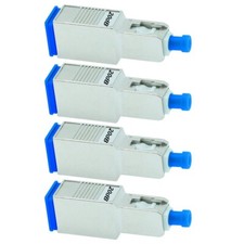 4x 20dB SC UPC Connector Fiber Optic Optical Single Mode Attenuator Metal Blue picture
