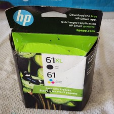 HP 61XL Black Hi Yield With 61 Tri-color Ink Cartridge Genuine Sealed 2 Pak 2026 picture