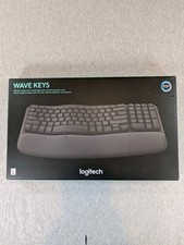 Logitech Wave Keys Ergonomic Wireless Keyboard w/ Detachable Wrist Rest- Dongle  picture