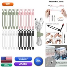 Nearockle 24Pcs Silicone Cable Ties Multi picture