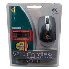 Logitech V200 Cordless Notebook Mouse With 2.4GHz Micro-Receiver NIB picture