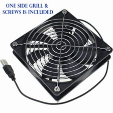 Multipurpose Quiet 120mm USB Fan for Receiver DVR PlayStation Xbox PC With GRILL picture