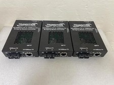 TRANSITION NETWORKS LOT OF 3 10/100BASE-TX TO 100BASE-FX picture