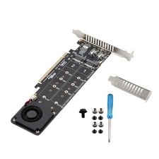 New PCIE 4.0 x16 To M.2 M-Key NVME SSD Expansion Split Card Supports 4 Nvme M.2 picture
