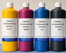 4 x COMPATIBLE EPSON SUBLIMATION BULK INK REFILL  FOR ECO TANK PRINTERS C-Y-M-K picture