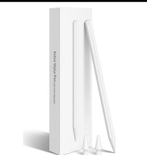 White Active Stylus with Palm Rejection, Extra Tips, Universal Compatibility picture