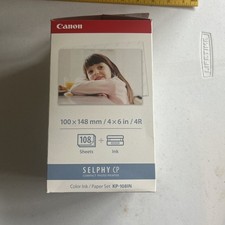 Canon KP-108IP 4x6 Photo Paper 108 Sheets 2 Ink Cassettes Sealed picture